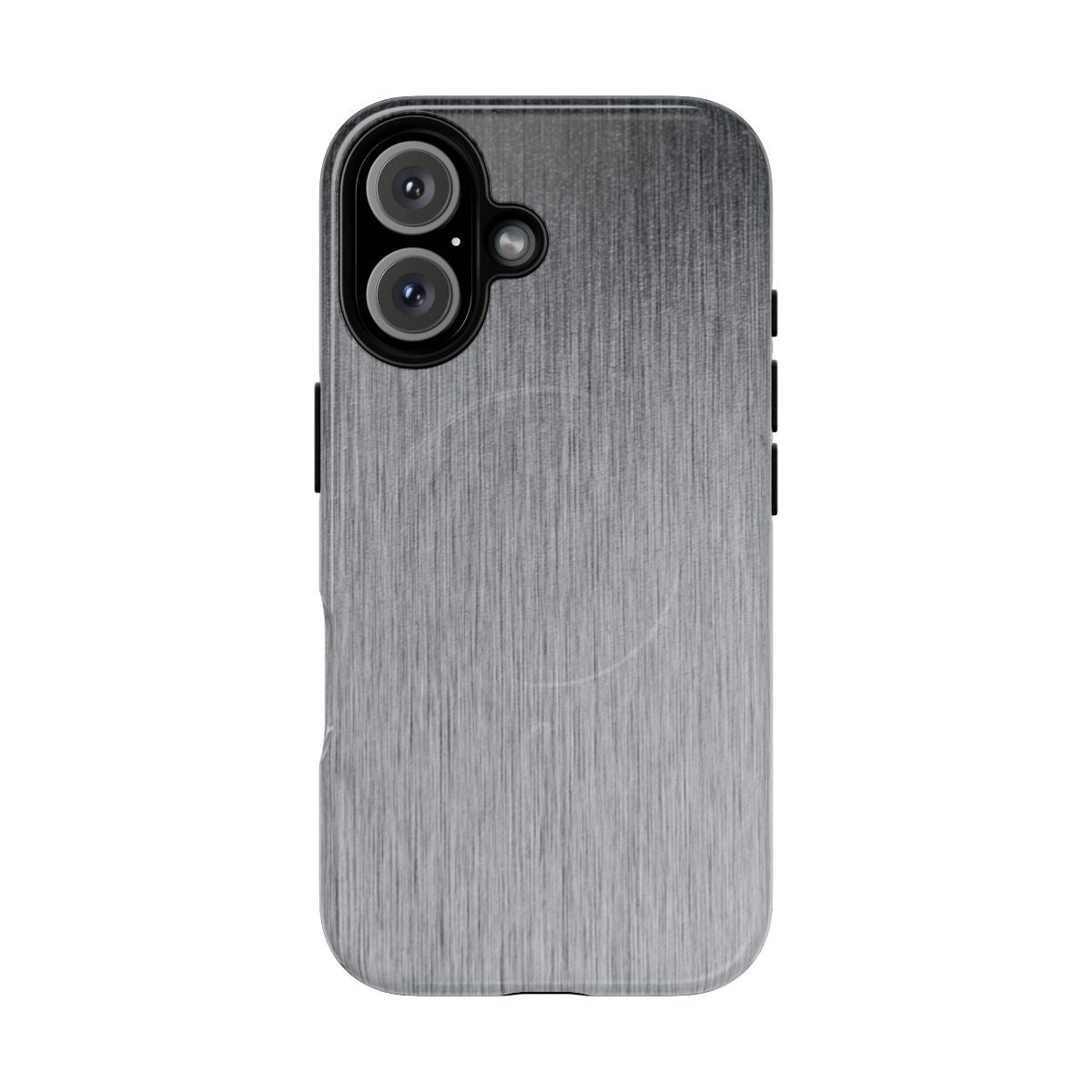 Stainless steel textured phone case with magnetic closure