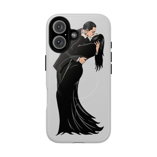 Magnetic tough phone case with gothic, emo, and Addams Family inspired designs