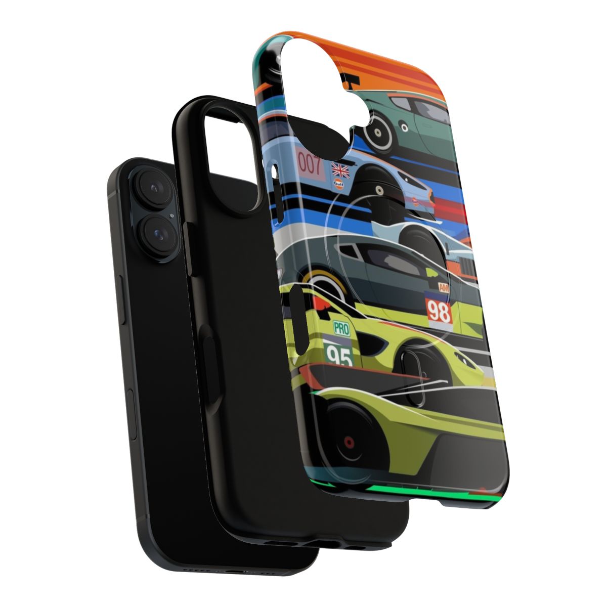 Aston Martin inspired racing-themed magnetic phone case - Layers